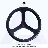 ราคา ส่งฟรี. วงล้อแม็ก 700c วงล้อหน้า จักรยานฟิกเกียร์ FIXED GEAR 3 SPOKE MAG อลูมิเนียม ดุมแบริ่ง น้ำหนักเบา By The Cycling Zone (1734258195420055210)