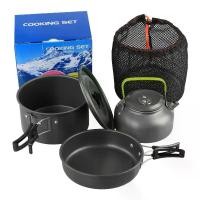 ราคา [COD] Outdoor Camping ชุดหม้อสนามแคมป์ปิ้งสำหรับแค้มปิ้ง ชุดหม้อสนามแคมป์ปิ้ง ชุดหม้อตั้งแคมป์ สำหรับ 3-5 คน ชุดหม้อสนาม กระทะสนาม หม้อสนาม หม้อเดินป่า แคมปิ้ง แคมป์ camping stove camping cooking set 