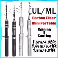 ราคา [In Stock] UL / ML Ultra-short Baitcasting and Spinning Rod, Telescopic Fishing Rod, Comfortable Handle, Carbon Fiber Rod Tip, Fishing Pole, Suitable for Travel and Fishing Outdo (1733596890607879775)