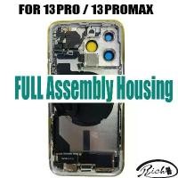 ราคา Full cover for iPhone 13 Pro Max, glass back cover, battery cover, middle frame, chassis with flex cable, back cover assembly, new replacement parts (1733571145811920308)