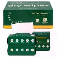 ราคา PurComfy Baby Dry Wipes for Newborn, 4 Pack Plant-Based & Hypoallergenic Disposable Cloths for Baby Diaper Changes, Meal Time & Runny Noses, Use Wet or Dry, Total 240 Count (1733820265133933868)