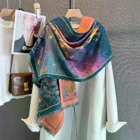 ราคา 2025 Fall New!Plant & Flower Print Scarf, Faux Cashmere, High-End Feel, Warm Neck Wrap & Shawl for Women စ င ် အ ရ ှ ည ် အ မ ြ င ့ ် new era 59fifty new era 59fifty (1733091516850799661)