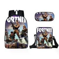ราคา New Fortnite Children's Backpack Elementary School Student Pencil Case Three-Piece Set Cute Girls' Lightweight Backpack Hot (1733851537319692244)
