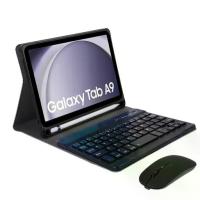 ราคา For Samsung Galaxy Tab A9 8.7 Inch Bluetooth Keyboard Case Magnetic Cover With Pencil Slot For Tab A9 8.7" SM-X110/X115/X117 (1733515078916408730)