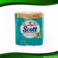 ราคา การะดาษชำระ ไซส์ XXL 3 ชั้น แพ็ค สก๊อตต์ คลีนแคร์ 24 ม้วน Toilet Paper Scott Clean Care (1734352149186512550)