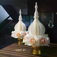 ราคา พระปทม COD. พานพุ่มเรืองแสง โคมประทีปแสงหิ่งห้อย i paper art งานไทยปราณีต | ประดับหิ้งบูชา พิธีการ พระปทม สมรส (1733803333937366062)