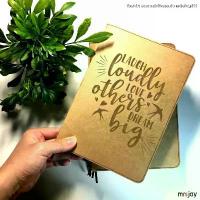 ราคา สมุดโน๊ตA5 กระดาษคราฟท์เย็บขอบ พิมพ์ลายกราฟฟิก Inspiration (Kraft Paper Notebook A5 size) เนื้อในกระดาษถนอมสายตา จัดส่งเฉพาะจุด (1733833963758978641)