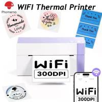 ราคา (WIFI) เครื่องปริ้นใบปะหน้า Phomemo 344WF เครื่องพิมพ์สติ๊กเกอร์ บาโค้ด 300DPI Thermal Printer (1731094026052143661)