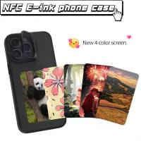 ราคา เคสโทรศัพท์ Eink พร้อมขาตั้ง สำหรับ iPhone 13, 14 และ 15 Pro Max เคส DIY หน้าจอ NFC E-ink อัจฉริยะ Fundas แฟชั่นครอบครัว ฝาหลัง แบตเตอรี่ฟรี (1730365513550629729)