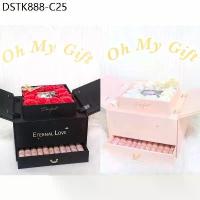 ราคา ‼️ซื้อในliveลด 20%‼️surprise box กล่องเซอร์ไพรส์ ดอกกุหลาบสบู่ ดอกไม้ กล่องของขวัญ ผีเสื้อสีทอง กล่องลิ้นชัก by ohmygift (1734364648901412170)