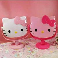 ราคา กระจกแต่งหน้าลายการ์ตูน Hello Kitty 1 แพ็ค สไตล์เจ้าหญิงน่ารัก กระจกโต๊ะเครื่องแป้งพลาสติก สำหรับเด็กผู้หญิง ดีไซน์โต๊ะทำงาน/โต๊ะ เหมาะสำหรับตกแต่งหอพักนักเรียนหญิง สีชมพูและสีขาว Cosmetic Cosmetics (