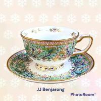 ราคา [พร้อมส่ง] ชุดชา/กาแฟเบญจรงค์ 1 ชุด ทรง MAGNOLIA 220 ml ONE tea/coffee cup and saucer by JJ Benjarong (1733842280645428311)