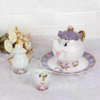 ราคา Ceramic Tea Set European Style Beauty and the Beast Teapot Mrs. Achi Teapot Set Large Capacity Mug Coffee Cup (1733946160229024835)