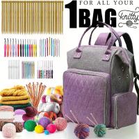 ราคา A Large Capacity Knitted Bag Backpack, Crochet Bag, And Tote Bag for Storing Crochet Accessories And Supplies, Serving As a Yarn Storage Bag And Yarn Holder. (1734363517376693939)
