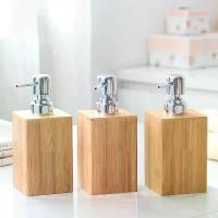 ราคา เครื่องจ่ายสบู่เหลวโลชั่นแชมพูผู้ถือขวดห้องน้ําห้องครัวไม้ไผ่Liquid Hand Soap Dispenserปั๊ม 280mL (1734199821137708908)