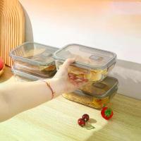 ราคา Glass Food Storage Container with Ventilation Hole (Gray), Sealed Glass Food Storage Container - Glass Food Prep Container Set - Food Storage Container with Lid - Snap Lock Lid - (1733471449571034291)
