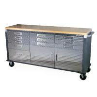 ราคา รถเข็นเครื่องมือช่างสีดำด้าน ขนาดใหญ่ท้อปไม้ ไม่ประกอบ (Wide Tool Cabinet Matte Black Limited) (1734152548653827182)