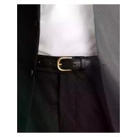 ราคา WARDROBE MINISTRY - เข็มขัดหนังแท้ Real Slim Classic Full-Grain Leather Belt in Black (1734365091502261359)