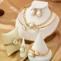 ราคา A Set of 6pcs Women'S Jewelry Set Inlaid with Irregular Imitation Pearl Pearl Choker Necklace Stud Earrings Bracelet Ring Set Retro Elegant Fashion Temperament Suitable for Gifts (1733916463412512601)
