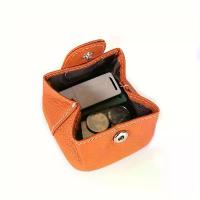 ราคา Royal Bag Women's Mini Coin Purse - Bright Orange Genuine Leather Buckle Design, Fashionable Compact Storage Bag, Can Store Coins, Cards, Earphones, and Keys, Casual Accessories, (1733829790335731358)