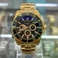 ราคา นาฬิกาข้อมือ Olym Pianus รุ่น Water Resistant 5 ATM สายสแตนเลสสีทอง หน้าปัดดำ ดีไซน์หรูหรา (1734226650967278990)