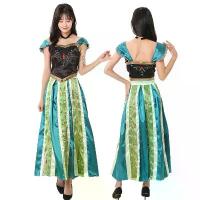 ราคา ชุดคอสเพลย์อนิเมะ Frozen ชุดเจ้าหญิงแอนนาสีเขียว ชุดการแสดงละคร ชุดคอสเพลย์เจ้าหญิงเอลซ่า (1733978215466632345)