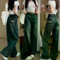 ราคา [COD] [tiktok]Lucky stars กางเกงยีนส์ขายาวเอวสูงทรงกระบอก แต่งขาดกระเป๋าด้านหลัง วินเทจ แนวสวยสุดฮิตวัยรุ่นมากๆ (1734294302833543155)