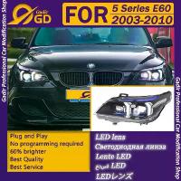 ราคา การเปลี่ยนประกอบโคมไฟหน้า, เหมาะสำหรับ BMW 5 Series E60 ปี 2003-2010, โปรเจ็กเตอร์ LED ใหม่, ไฟวิ่งกลางวันถึงไฟหน้า (1733108268613469407)