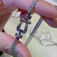 ราคา สร้อยข้อมือคู่ชายหญิง [COD] Designer Frends Fredd v Gold Rose Gold Force10 Fiden Horseshoe Buckle สีเพชร เชือกมือ (1733708306956649943)