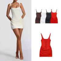 ราคา Autumn new arrivals: women's european & american style designer dress - sexy sleeveless bodycon mini dress with tie-up detail (1734020256487409416)