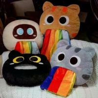 ราคา หมอนผ้าห่ม รุ่นหัว น้องแมวอ้าปาก ผ้าลายสีรุ้ง Miao Cat Rainbow Blanket Pillow (1734361038727186022)