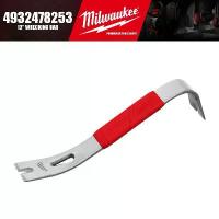 ราคา Milwaukee 4932478253 ชะแลงงัดตะปู 12 นิ้ว (Nail Wrecking Bar) เกรดอุตสาหกรรม ทนทานสูง สำหรับงานหนัก/DIY (1733617221322769615)