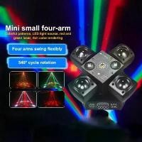 ราคา 4-Arm Mini Moving Head DJ Light 48W Disco Lights Cabezas LED DMX512 Beam Strobe Effect RGBW Party Night Club Stage Light (1733813222526714977)