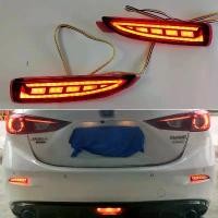 ราคา ♗Mazda 3 BM 13-17/Mazda 6 GJ 12-18/Mazda 2 DJ Sedan 14-19 LED ด้านหลังกันชน Reflector Light 3-in-1 ด้านหลังโคมไฟวิ่ง + ไฟเบรค + ไฟเลี้ยว✼ (1733561673772795755)