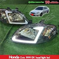 ราคา ไฟหน้า ไฟหน้าแต่ง ไฟหน้าโคมดำ Civic EK coupe 1999 2000 LED BAR V1 (1733097324129846906)