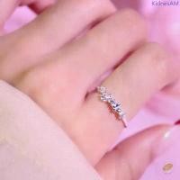 ราคา PAN earrings แหวนเงินแท้925 แหวนเพชรCZ รูปผีเสื้อ ใส่ติดนิ้วได้เลย ของขวัญให้แฟน น่ารัก #R0215 ขายดี (1733633158174704849)
