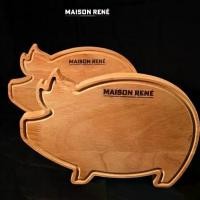 ราคา Pig-shaped Cutting Board ,Hand made Thailand for charcuterie board เขียงไม้จำปารูปหมู (1733929063840712156)