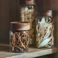 ราคา High Borosilicate Glass Threaded Glass Sealed Jar Storage Jar Glass Jar for Grains Kitchen Storage Coffee Bean Jar (1734287357175105173)