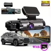 ราคา Ouyaaqii Upgraded Dual Lens Driving Recorder, with 64GB High Speed Memory Card, Automatic Loop Video, 8.03cm LCD Screen, 1080P HD Night Vision, Alloy Sun Protection Shell, Front (1733514418862195952)