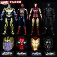ราคา ฟิกเกอร์แอคชั่น Iron Man MK85 Spider-Man Thanos โมเดลตุ๊กตาแปลงร่าง หมวกกันน็อค ของตกแต่ง ของเล่นเด็ก ของขวัญวันเกิด spider man toys scary kids (1734093246151755452)