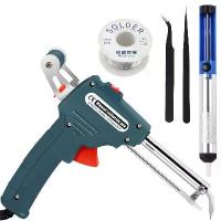 ราคา Manual Soldering Iron External Heating Electric Soldering Iron Set 5 Pieces Automatic Tin Feeding Soldering Iron Gun Welding 60W Hand Soldering Gun (1733687784600732913)