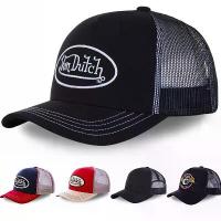 ราคา VON Baseball Cap Letter Sun Protection Mesh Embroidery DUTCH Trucker Hat TEMU หมวก nyของแท้ skull iron mask (1733545562053641687)