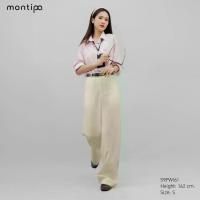 ราคา Montipa กางเกงทรงกระบอก ซิปหน้า แต่งกระเป๋าหลัง ผ้า Iron Free 59PWI61 (1733649757989144236)