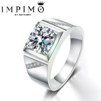 ราคา (All Mo/ Round 2 CT) แหวนฝังเพชรโมซาไนต์แท้ผู้ชายจาก Impimo เม็ดชูทรงกลมน้ำหนัก 2 กะรัต ฝังอยู่บนตัวเรือนเงินแท้ 925 ชุบทอง 18K การันตีความแท้และคุณภาพระดับพรีเมียมด้วยใบรับรองจาก GRA (173211615808366