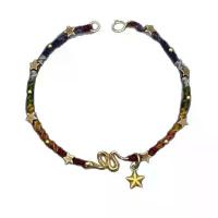 ราคา New Chinese Style Retro Handmade Rainbow Five-Pointed Star Braided Rope Bracelet Exquisite art style (1734279978708076353)
