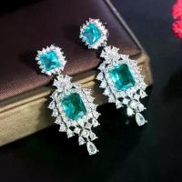 ราคา Delicate Shiny Square Synthetic Zirconia Elegant Long Dangle Women Engagement Party Earrings Luxury Banquet Jewelry Accessory art phro (1733987424833668836)