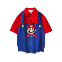 ราคา 2024 Cross-Border Amazon Summer Short Sleeve Shirt Independent Station Mario 3D Digital Print Men's Top Shirt (1734218790036276290)