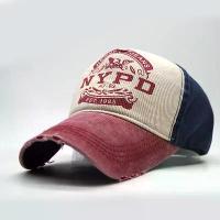 ราคา [พร้อมส่ง] Vintage Hats, Vintage Caps, Baseball Caps, Two-Tone Hats, Cool Hats, Distressed Hats, Cool Caps with Nypd Screen Print, Light and fortable, Can Be Worn by Both Men and (1733396496392423177)