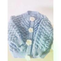 ราคา 20262026 Spring New Sweet Girl Lantern Sleeve Flower Knit Sweater for Older Children Autumn Winter Cardigan Jacket (1734299057320986471)