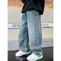 ราคา Boys' Straight-Leg Relaxed-Fit Stretch Waist Jeans - Heavy-Duty All-Season Elastic Pants with Belt-Free Closure, Mid-Rise Pocket (No Belt/Hook) for Teen Boys, Casual & Outdoor We (1733320620875089895)